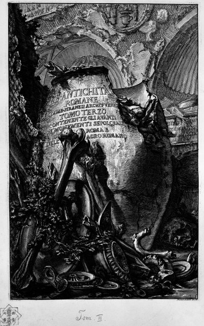 Title Page for Vol. 3 by Giovanni Battista Piranesi